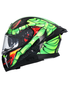 MT HELMETS Casco Integral AXOR APEX VENOMOUS DV Negro y Verde 2