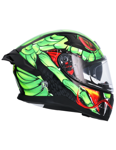 MT HELMETS Casco Integral AXOR APEX VENOMOUS DV Negro y Verde
