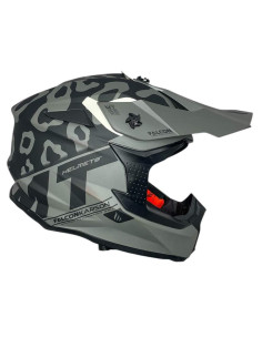 MT HELMETS Casco de OUTLET FALCON KARSON Negro con Estampado Talla L (Defecto en pintura) 2