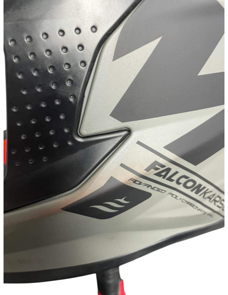 MT HELMETS Casco de OUTLET FALCON KARSON Negro con Estampado Talla L (Defecto en pintura)