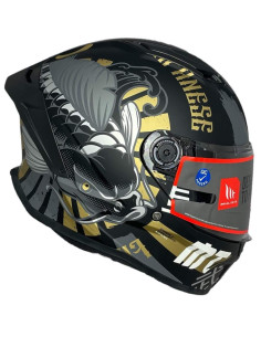 MT HELMETS Casco Exposición OUTLET STINGER Negro y Dorado Talla L 2