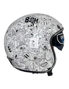 MT HELMETS Casco Exposición OUTLET EXTREME Blanco y Negro Talla M 2