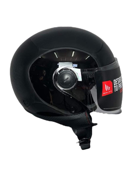 MT HELMETS Casco Exposición OUTLET JET STREET Negro Brillo Talla S