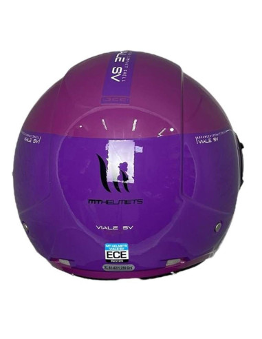 MT HELMETS Casco JET Exposición OUTLET VIALE Rosa y Lila Talla XL