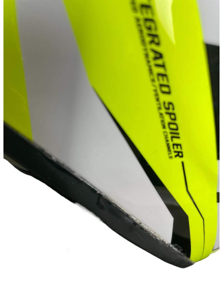 MT HELMETS Casco Integral de OUTLET RAPIDE Negro Amarillo y Blanco Talla S (Pequeño defecto en pintura)
