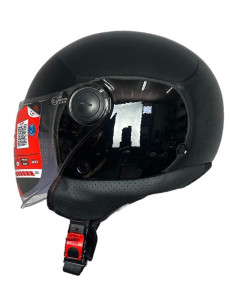 MT HELMETS Casco JET Exposición OUTLET STREET Negro Brillo Talla XS