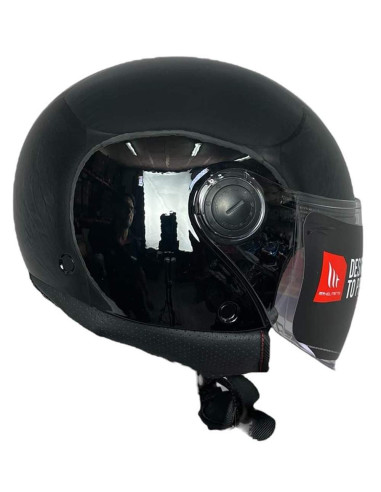 MT HELMETS Casco JET Exposición OUTLET STREET Negro Brillo Talla XS
