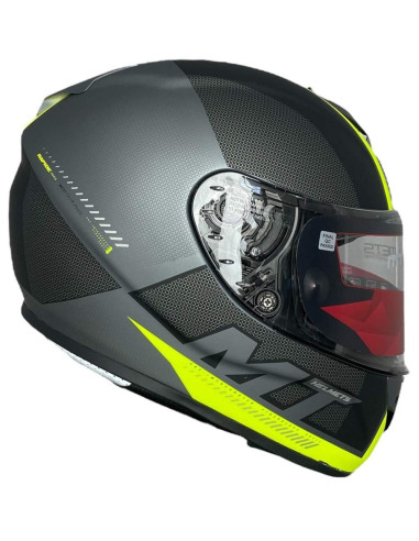 MT HELMETS Casco Integral Exposición OUTLET RAPIDE Negro y Verde Flúor Talla XL