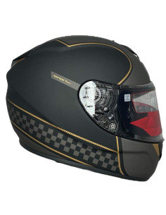 MT HELMETS Casco Integral Exposición OUTLET RAPIDE REVIVAL Negro y Dorado Talla XL 2