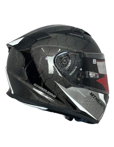 MT HELMETS Casco Integral Exposición OUTLET KRE+ Carbon Snake Negro Talla XL