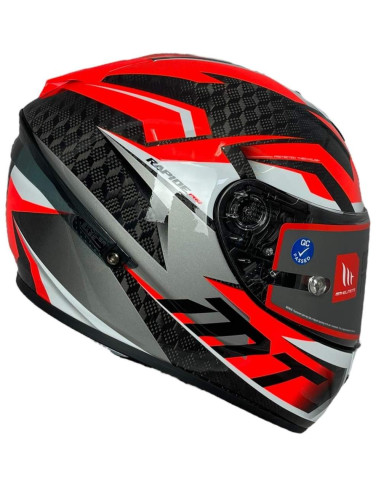 MT HELMETS Casco Integral Exposición OUTLET RAPIDE Carbono Negro y Naranja Talla L