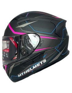 MT HELMETS Casco Integral de OUTLET KRE INTREPIDS Negro Rosa y Azul Talla L