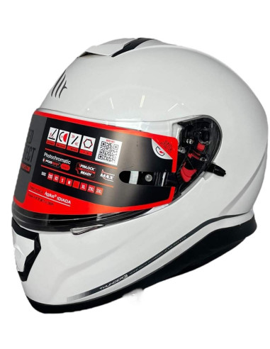 MT HELMETS Casco Integral de OUTLET THUNDER 3 Blanco Brillo Talla L (Defecto en pintura)