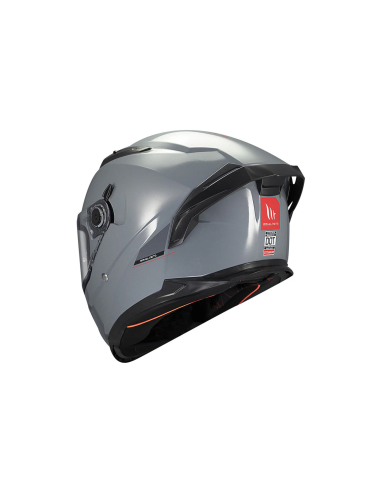 MT HELMETS Casco Integral BRAKER SV SOLID A12 Gris Brillo