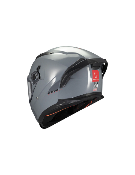 MT HELMETS Casco Integral BRAKER SV SOLID A12 Gris Brillo
