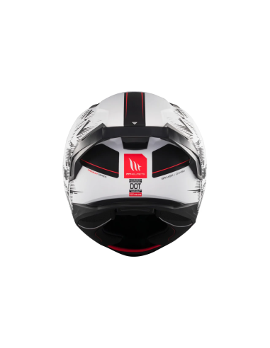 MT HELMETS Casco Integral BRAKER SV CHARM A1 Mate Blanco Negro y Rojo