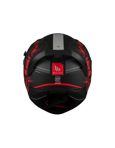 MT HELMETS Casco Integral BRAKER SV CHARM B5 MATE Negro y Rojo