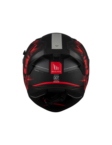 MT HELMETS Casco Integral BRAKER SV CHARM B5 MATE Negro y Rojo