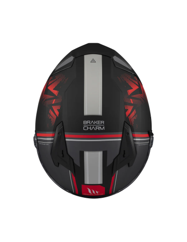 MT HELMETS Casco Integral BRAKER SV CHARM B5 MATE Negro y Rojo