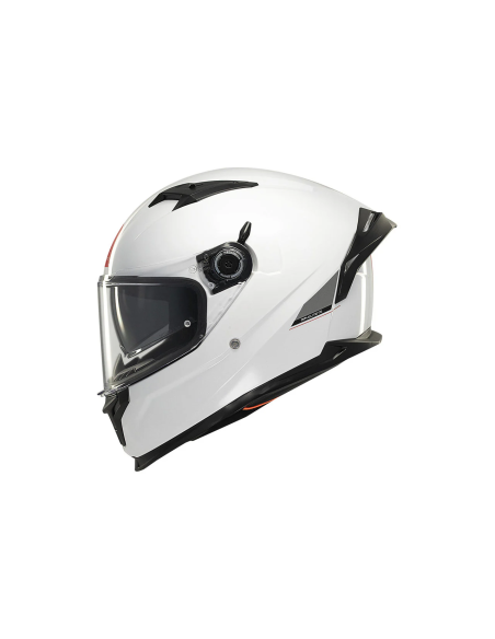 MT HELMETS Casco Integral BRAKER SV SOLID A0 Blanco Perla Brillo
