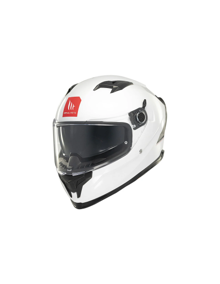 MT HELMETS Casco Integral BRAKER SV SOLID A0 Blanco Perla Brillo