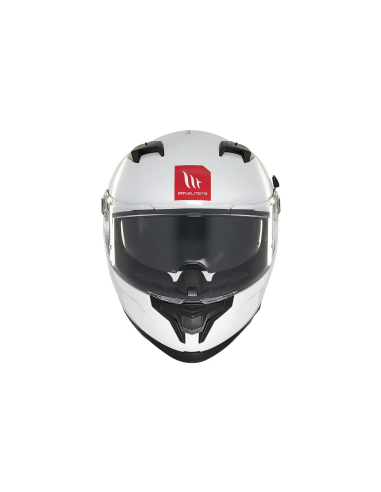MT HELMETS Casco Integral BRAKER SV SOLID A0 Blanco Perla Brillo