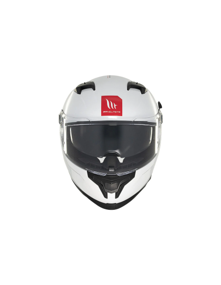 MT HELMETS Casco Integral BRAKER SV SOLID A0 Blanco Perla Brillo