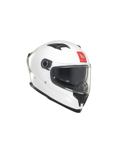 MT HELMETS Casco Integral BRAKER SV SOLID A0 Blanco Perla Brillo