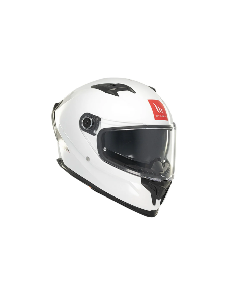 MT HELMETS Casco Integral BRAKER SV SOLID A0 Blanco Perla Brillo