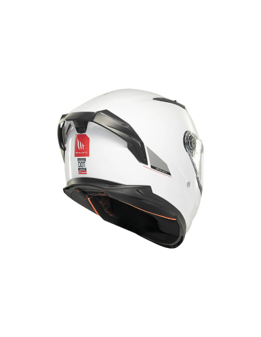 MT HELMETS Casco Integral BRAKER SV SOLID A0 Blanco Perla Brillo
