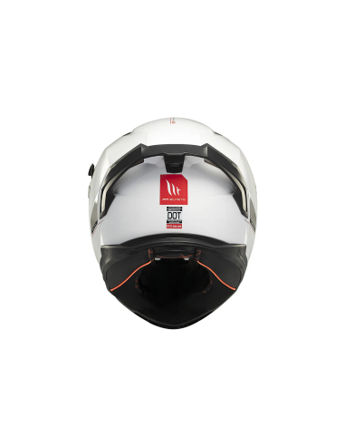 MT HELMETS Casco Integral BRAKER SV SOLID A0 Blanco Perla Brillo