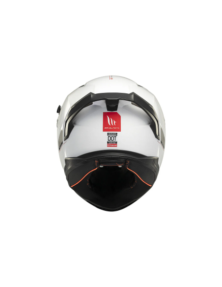 MT HELMETS Casco Integral BRAKER SV SOLID A0 Blanco Perla Brillo