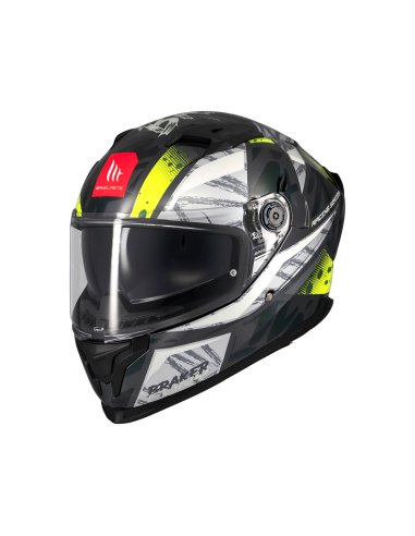 MT HELMETS Casco Integral BRAKER SV FURY C6 Negro y Amarillo Brillo