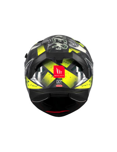 MT HELMETS Casco Integral BRAKER SV FURY C6 Negro y Amarillo Brillo