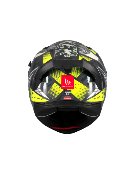 MT HELMETS Casco Integral BRAKER SV FURY C6 Negro y Amarillo Brillo