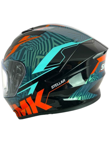 SMK HELMETS Casco Integral Modelo STELLAR FURY Decorado Brillo (GL257C)