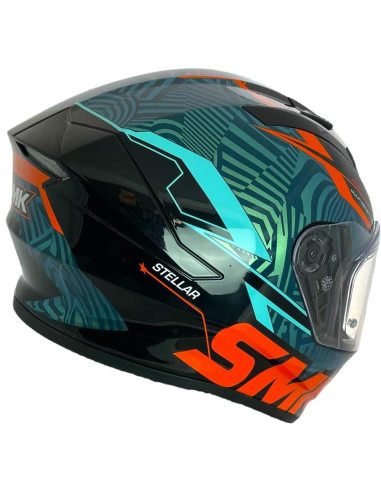 SMK HELMETS Casco Integral Modelo STELLAR FURY Decorado Brillo (GL257C)