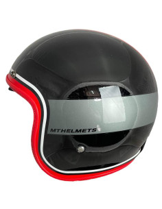 MT HELMETS Casco de OUTLET Exposición LEMANS Negro y Rojo Talla L