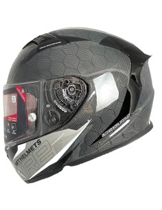 MT HELMETS Casco Integral de OUTLET Exposición KRE Negro y Gris Talla XL