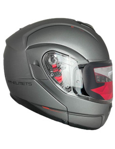 MT HELMETS Casco Modular de OUTLET Exposición ATOM Color Titanio Talla XL 2