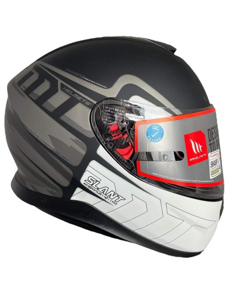 MT HELMETS Casco de OUTLET Exposición THUNDER 3 Negro y Blanco Talla XXL