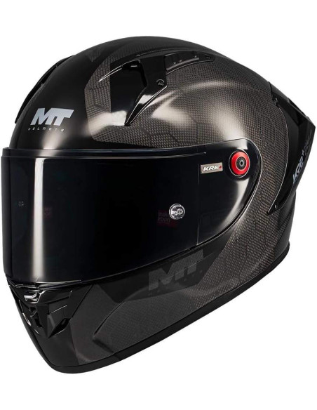 MT Helmets Casco Integral Carbono KRE+ S Pure A1 Negro Brillo 22.06 HOMOLOGACION F.I.M.