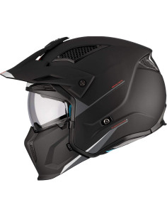 MT HELMETS Casco Jet Exposición De OUTLET STREETFIGHTER Negro Brillo