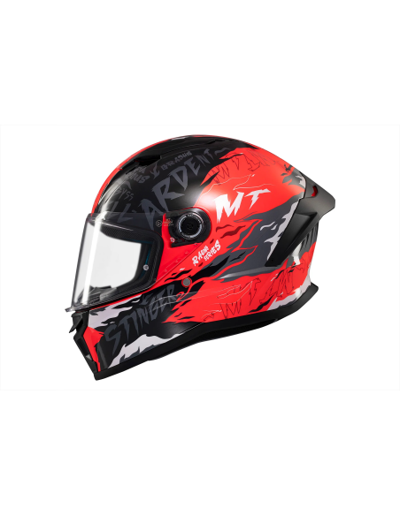 MT HELMETS Casco Integral STINGER 2 ARDENT C5 Rojo y Negro Brillo