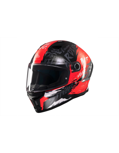 MT HELMETS Casco Integral STINGER 2 ARDENT C5 Rojo y Negro Brillo