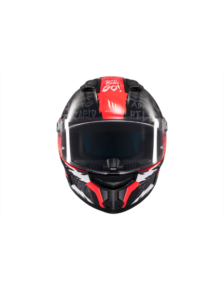 MT HELMETS Casco Integral STINGER 2 ARDENT C5 Rojo y Negro Brillo