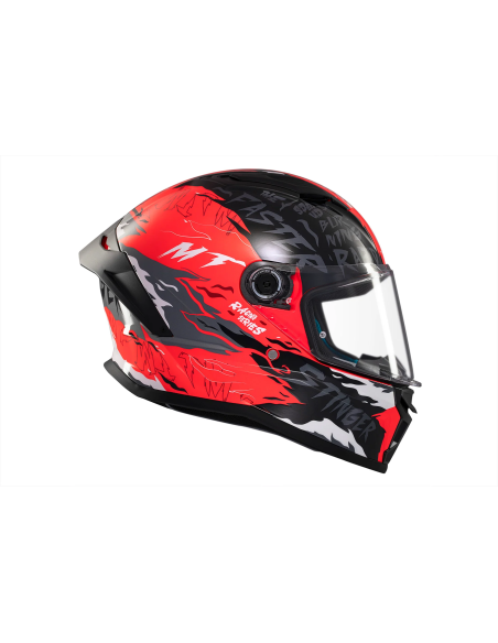 MT HELMETS Casco Integral STINGER 2 ARDENT C5 Rojo y Negro Brillo