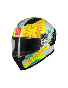 MT HELMETS Casco Integral STINGER 2 ARDENT A3 Blanco y Amarillo Brillo 2