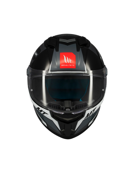 MT HELMETS Casco Integral STINGER 2 TRON B12 Negro Brillo