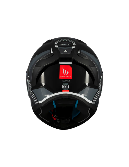 MT HELMETS Casco Integral STINGER 2 TRON B12 Negro Brillo